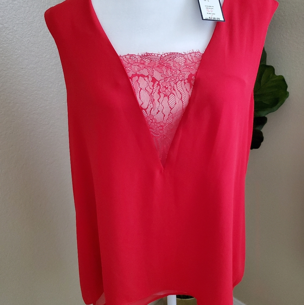 BCBG Maxazria NWT Red Top Size L